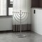 Modern Silver 9 Branch Lighting Thin Pipe Hanukkah Menorah, Metal-Aluminum
